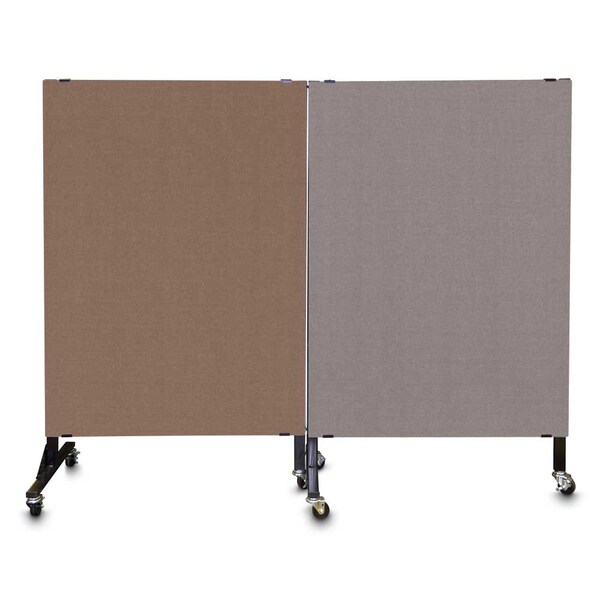 United Visual Products Enclosed Corkboard, 1 Door, 72"x48", 4" Fra UV3426-SATIN-COBACC - main